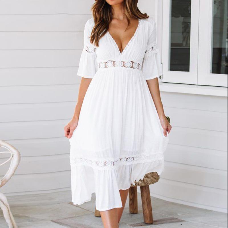 robe boheme blanche